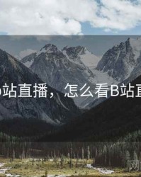 怎么看b站直播，怎么看B站直播互动