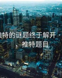 手机上推特的谜题终于解开 · 热点604，推特题目