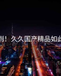 没想到!久久国产精品如此火爆